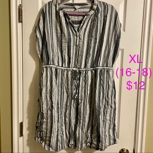 Cute Striped Summer Dress- Plus Size